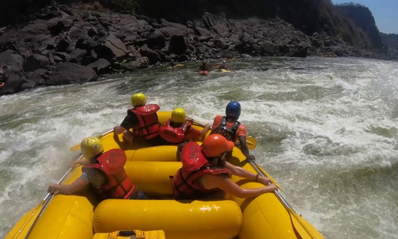 White water rafting safari on River Zambezi Victoria falls