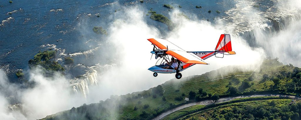 Microlight flight safari on Victoria Falls 